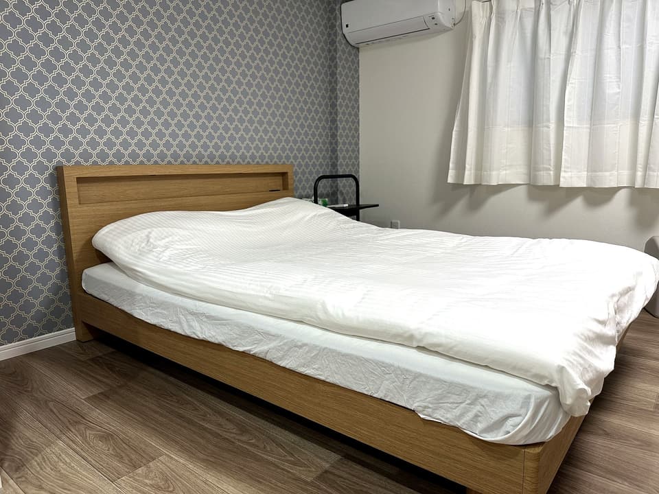 A bedroom with character